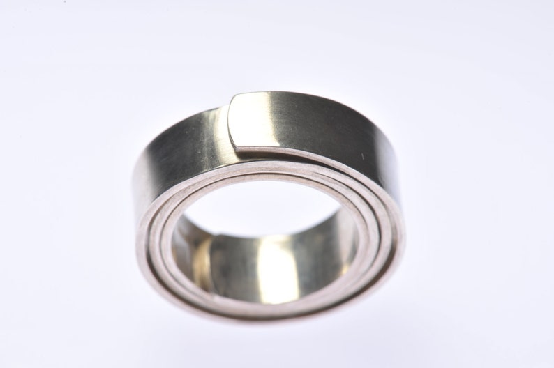 Recycled Silver tension ring image 1