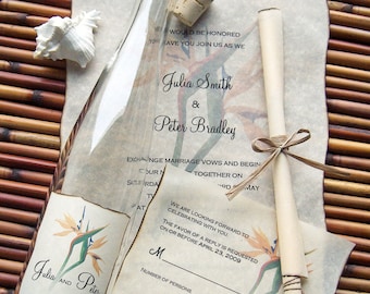 Message In A Bottle Premiere Wedding Invitation Sample - Destiny