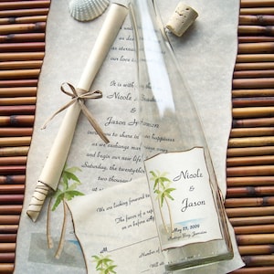 Message In A Bottle Premiere Wedding Invitation Sample Paradise image 1