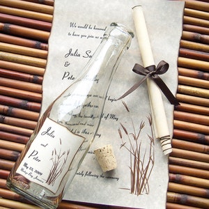 Message In A Bottle Signature Wedding Invitation Sample - Whisper