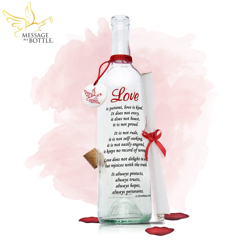 Personalized Gift for Him or Her Message In A Bottle Love image 2