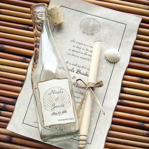 Message In A Bottle Signature Wedding Invitation Sample - Seaside
