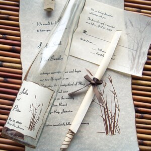 Message In A Bottle Premier Wedding Invitation Sample - Whisper