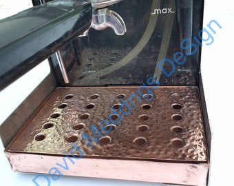 Copper low profile drip tray for Gaggia Classic coffee machine