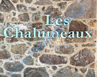 Real Copper floating house name letters - 4" high in Garamond, Polished, brushed, hammered or patinated finish hg