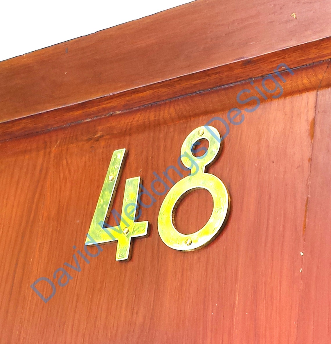 Brass House Mailbox Numbers in Mission Mackintosh Style in Etsy