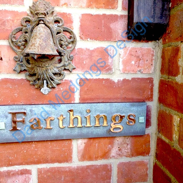 Copper Address Plate Etsy