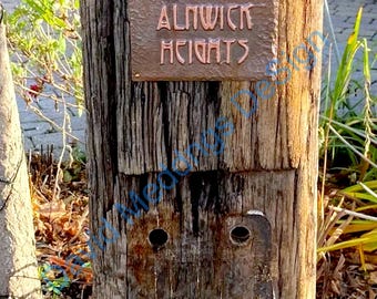 Real Copper Plaque in metal up to 44 letters of your choice in 1" Art Nouveau font, polished and laquered  tghS2nv