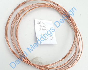 Copper wire 6.15 metres of 12 gauge/2.1mm/.08"  in 2.05m lengths  reclaimed from cable, electroculture