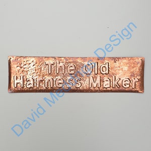 Small copper Mission Mackintosh Gate door name Sign address plaque up to 44 letters of your choice in 1 high hgs image 3