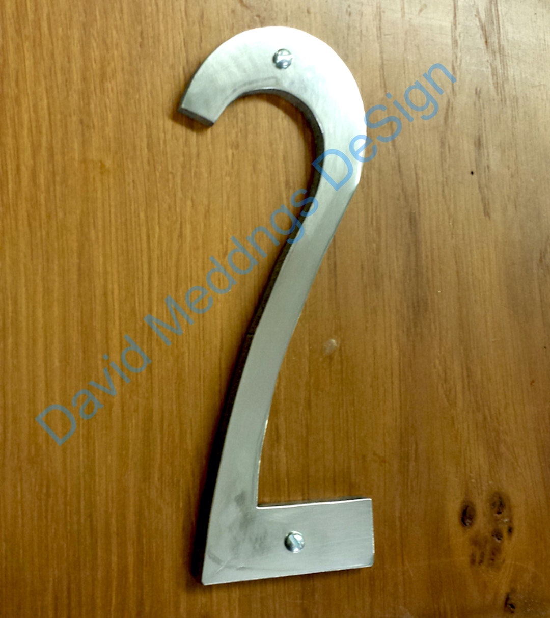 Art Nouveau Style Pewter Numbers Letters Polished, Hammered or Brushed