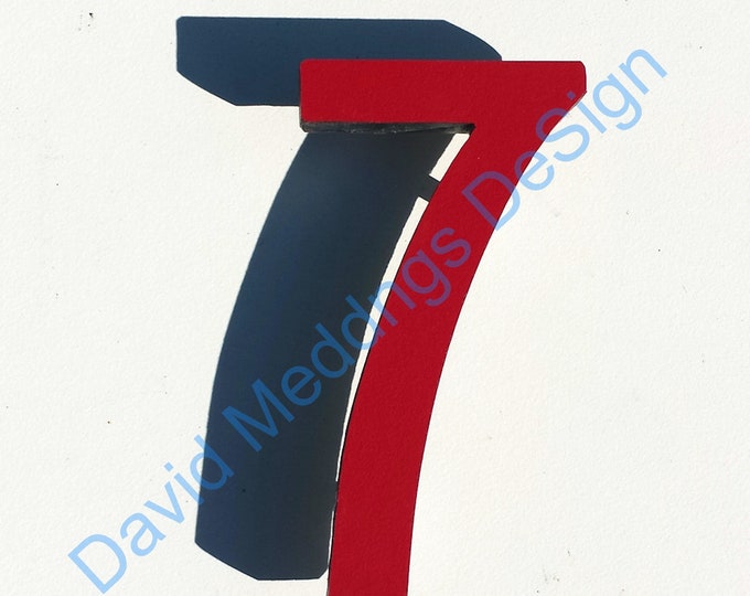 Architectural Arts and Crafts Mission Mackintosh coloured House numbers 9"/228mm high dS