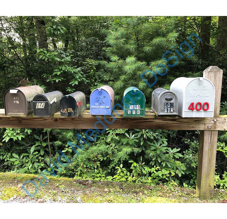 Coloured Mailbox House Numbers Modern Contemporary Etsy