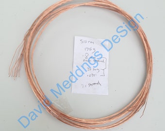 35.7 metres of 20 gauge/.8mm/ .032"  Copper wire  in 5.1m lengths reclaimed from cable sheathing, electroculture