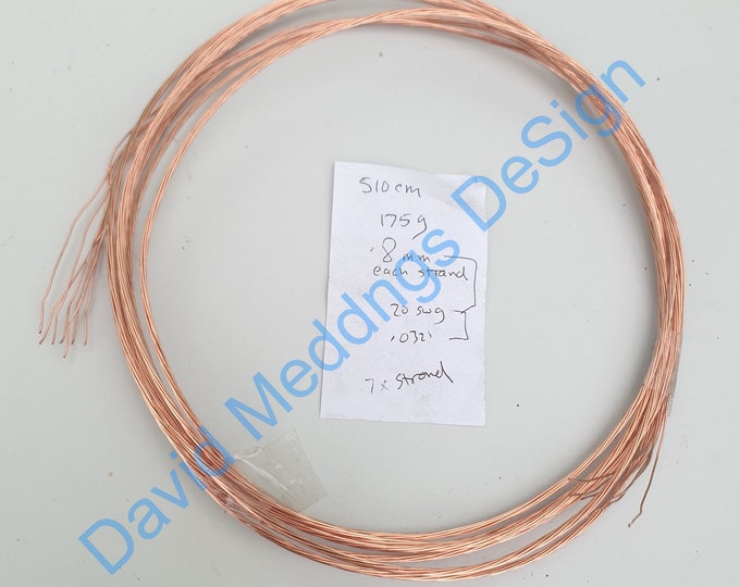35.7 metres of 20 gauge/.8mm/ .032"  Copper wire  in 5.1m lengths reclaimed from cable sheathing, electroculture