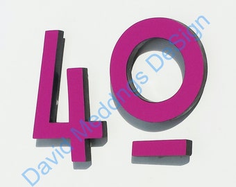 Colour Mission Mackintosh Architectural floating House numbers 4"/100mm high u