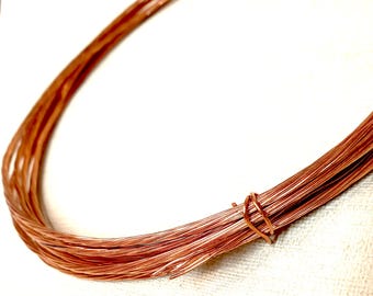 Copper wire 4 gauge/.6mm/.020" in 5.3m lengths  reclaimed from cable for jewelry, floristry, electoculture