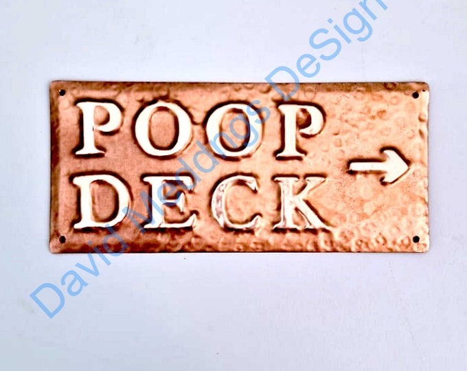 Boat ship yacht name hammered copper plaque up to 22 letters of your choice in 1" high Garamond font hug