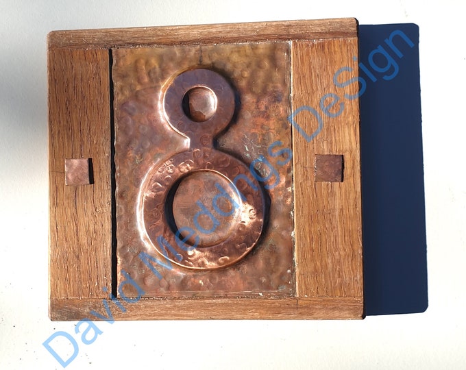 Mission Mackintosh Eco Copper House plaque with oak frame 1x no 3"/75mm or 4"/100mm hg