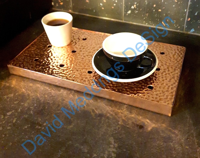 Real Copper drip tray for cafe or bar counter 15 x 8"/38 x 20cms