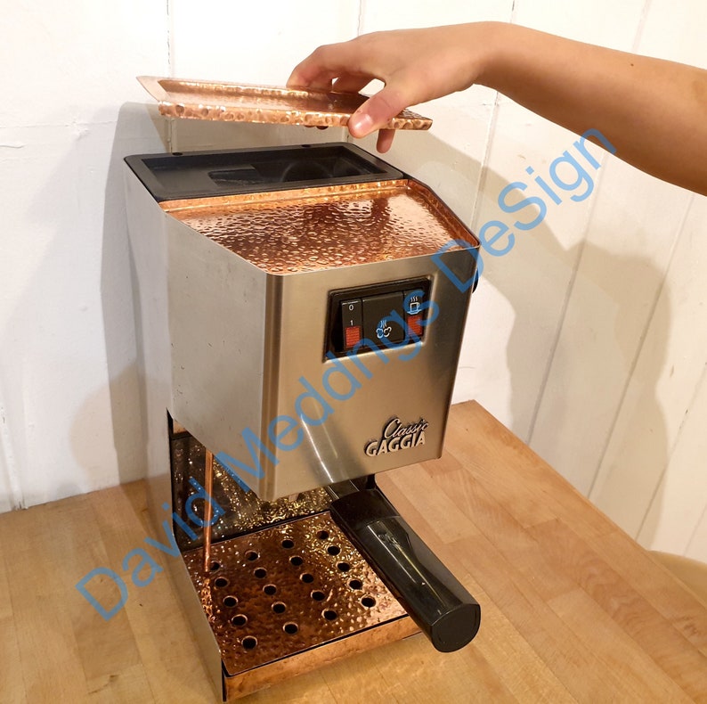 Personalised Copper low profile drip tray for Gaggia Classic coffee machine image 6