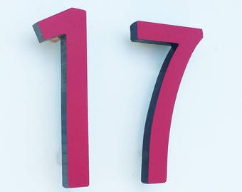 Architectural Arts and Crafts  12"/300mm high Mission Mackintosh House numbers in virgin cladding gs