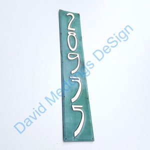 Art Nouveau wall sign metal Copper address Plaque numbers 1 6x nos 3/75mm or 4/100mm high hg image 6
