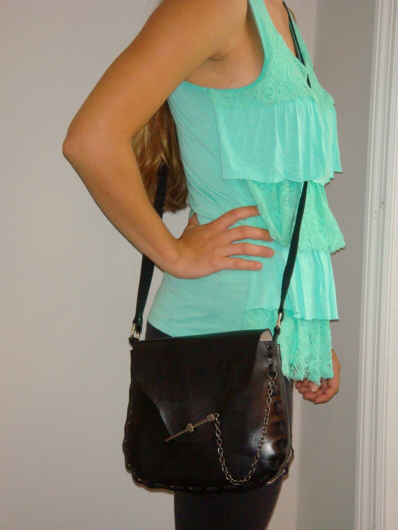 Kim Handmade Brown Leather Crossbody Bag Shoulder Bag Etsy