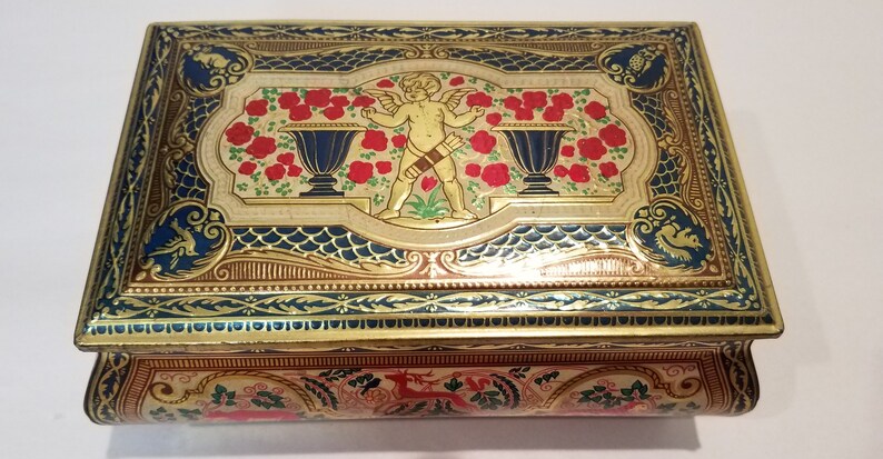 Vintage Metal Box Company Valentine/'s Tin