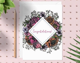 Floral Congratulations greeting card