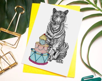 Party Tiger Birthday Card