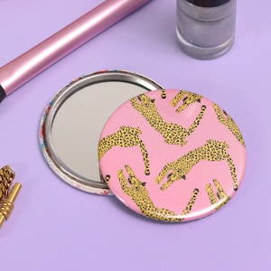 Leopard Print Pocket Mirror