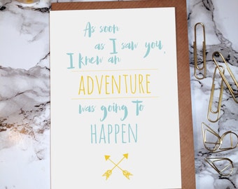 SALE // Romantic Adventure Greetings Card