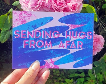 Sending Hugs From Afar Postcard