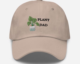 Plant Dad Embroidered Baseball Cap - Gift for Plant Lovers
