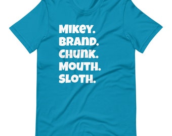 Goonies Fab Five Tee 80s Movie Printed Graphic Tee Gift