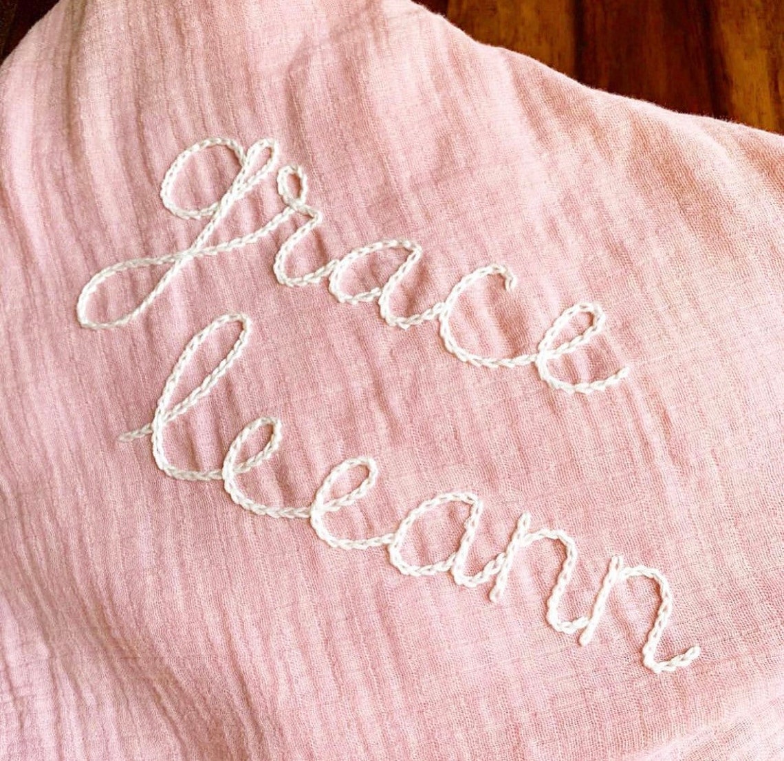 Hand Embroidered Baby Blanket Muslin Cotton blankets first Etsy