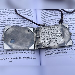 Simone Weil Book Locket. God, Enlightenment, Prayer, Spiritual, Wisdom, Friendship, Devotion, Cross, Sacrifice, Christianity, Bird. image 12