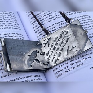 Simone Weil Book Locket. God, Enlightenment, Prayer, Spiritual, Wisdom, Friendship, Devotion, Cross, Sacrifice, Christianity, Bird. image 5