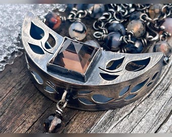 Spring Would’ve Come Necklace. Boho, Bohemian, Raw, Organic, Earthy, Wabi Sabi, Spiritual Healing, Sorrow, Loss, Grief, Leaves.
