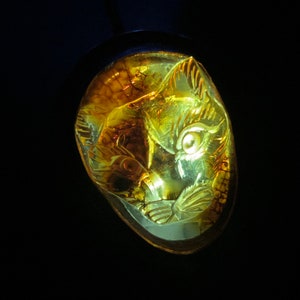The Alchemist Cat Lantern Locket. Sterling Silver, Baltic Amber. Primitive, Raw, Organic, Earthy, Wabi Sabi, Darkness, Light, Boho, Bohemian image 10