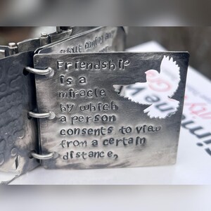 Simone Weil Book Locket. God, Enlightenment, Prayer, Spiritual, Wisdom, Friendship, Devotion, Cross, Sacrifice, Christianity, Bird. image 14