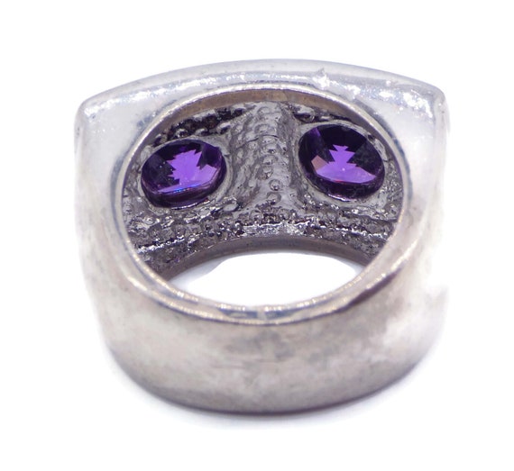Art Deco Purple Stone Ring View 4