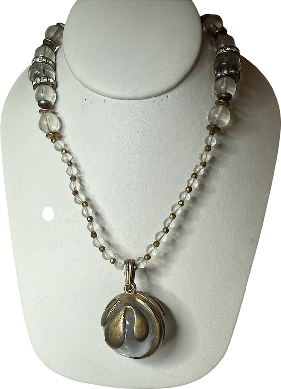 Miriam Haskell Plastic Orb Beaded Necklace