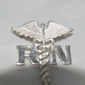Sterling Silver Registered Nurse Pin