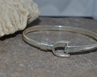 Sterling Silver Equestrian Bangle Bracelet