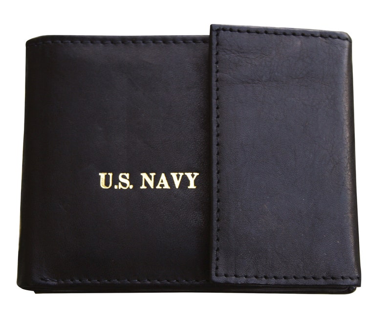 United States Navy Genuine Leather Wallet Etsy