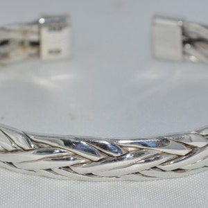 Sterling Silver Weave Cuff Bracelet Free Shipping (US)