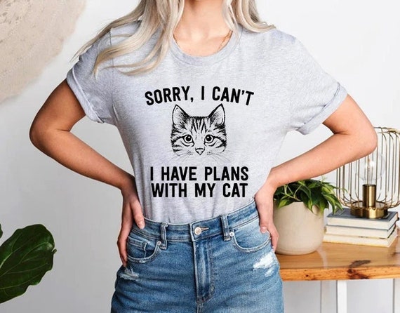 grey cat t shirt