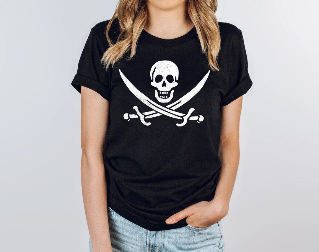 Pirate Flag Shirt Skeleton Shirt Skull -